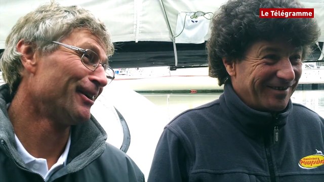 Voile. Bernard Stamm et Jean Le Cam ont quitté Brest pour Barcelone