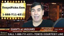 Jacksonville Jaguars vs. New York Giants Free Pick Prediction NFL Pro Football Odds Preview 11-30-2014