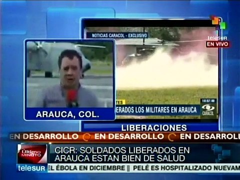 Colombia: soldados liberados en Arauca, en buen estado de salud
