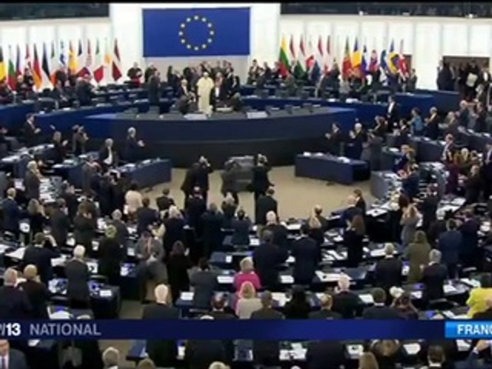 Strasbourg : le pape François en visite au Parlement européen