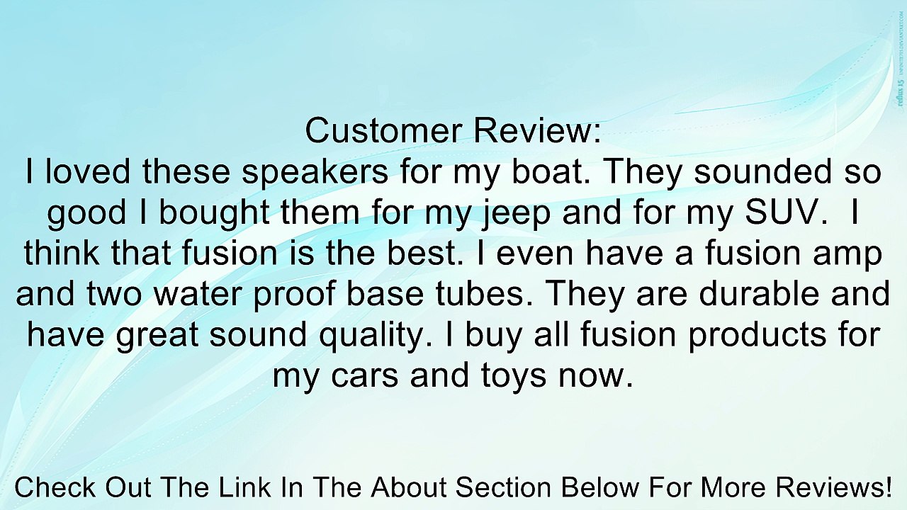 Fusion MS-FR4021 Marine 2-Way Full Range Speakers, 120W, Pair Review
