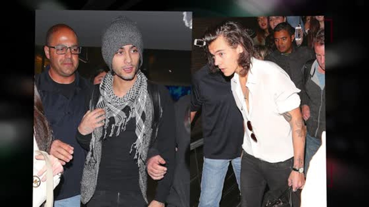 Harry Styles und Zayn Malik werden am LAX von Fans umschwärmt
