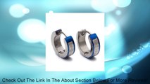 K Mega Jewelry 14x14mm Stainless Steel Blue Cross Studs Hoop Mens Earrings E274 Review