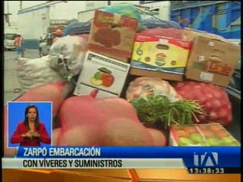 Zarpó embarcación con víveres y suministros para Galápagos