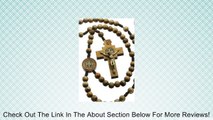 St Benedict Catholic Rosary Large Brown Solid Wood for Men 18 Inches 8-10mm Wooden Beads on Sturdy Cord Review