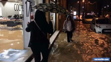 Hyères: le quartier de la gare inondé