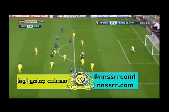 هدف الثاني لبرشلونة ضد ابويل عن طريق ميسي 2-0