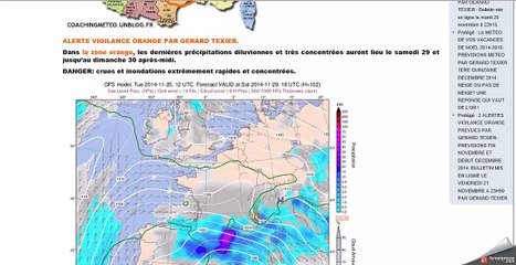 SUD EST FRANCE CRUES ET INONDATIONS FIN NOVEMBRE 2014.