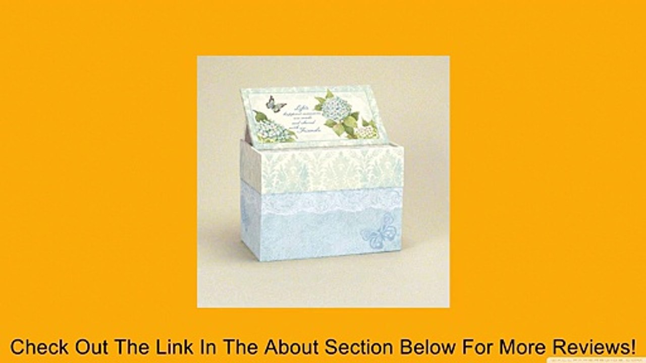 Lang Blue Hydrangea Recipe Card Box with Recipe Card Review