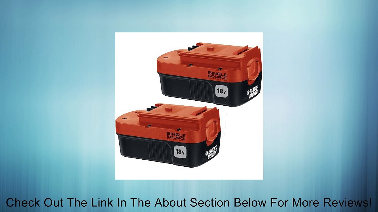 Black & Decker HPB18-OPE2 2-Pack 18-volt NiCd Battery for Outdoor Power Tools Review