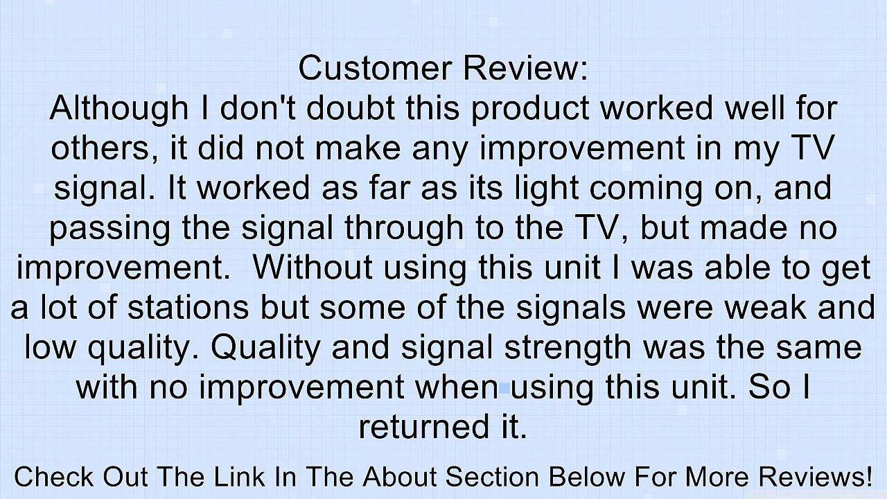 Winegard LNA-100 Boost Ultra Low Noise TV Antenna Amplifier Review
