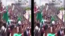 جمهور الرجاء البيضاوي المغربي يغني للجزائر وللخضر ...اخوة ولن تفرقنا الفتنة