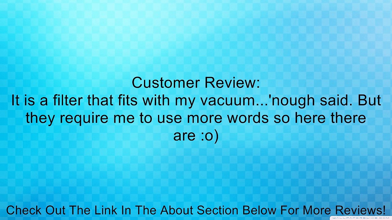 Hoover Futura Spectrum Secondary Filter Review