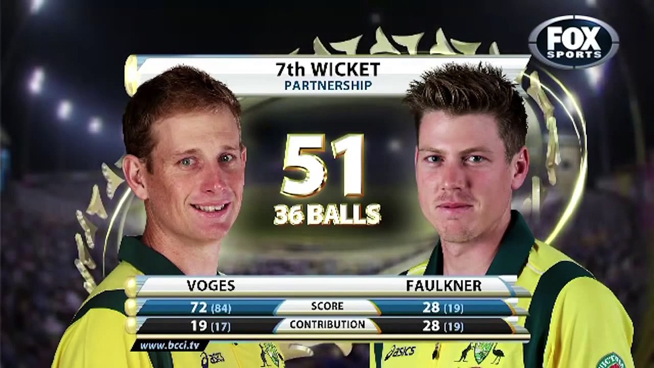 James Faulkner 64  from 29 balls   AUS vs IND 3rd ODI