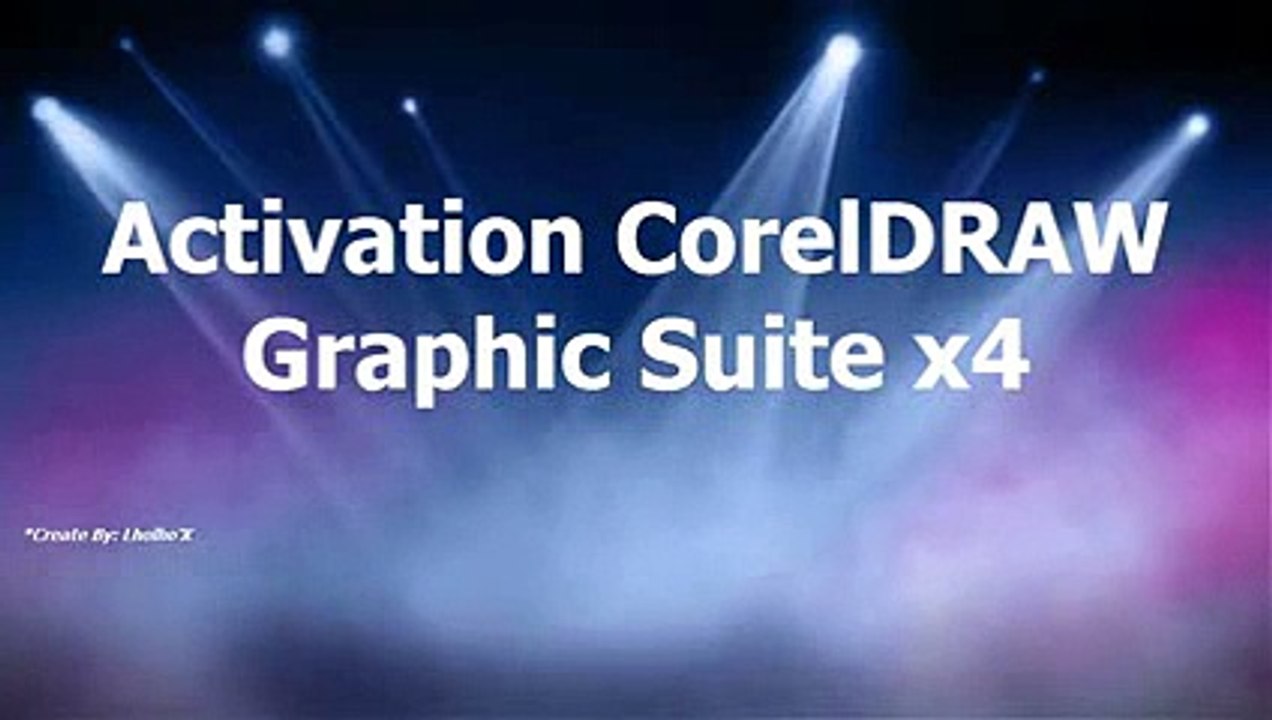 Activation CorelDRAW Graphic Suite x4