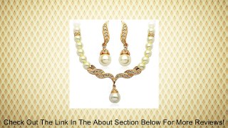 Special Holiday Occasions like Valentine's Day, Mothers Day, Christmas, Birthday, Wedding, Anniversary Gifts Authentic Austrian white crystal 18k gold plated pearl angel's wing necklace earring jewelry set with Swarovski elements for women girls ladies mo