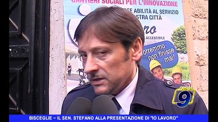 BISCEGLIE | Il sen. Stefàno alla presentazione di "Io lavoro"