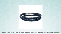 Double Round Blue Braided Genuine Leather Bracelet Review