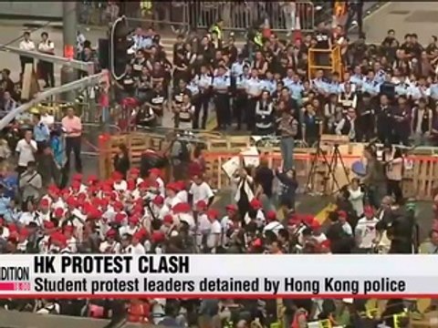 Student protest leaders detained by Hong Kong police