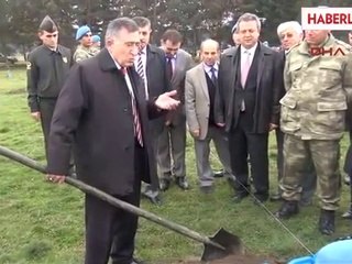 Bolu Şehit Aileleri ve Gaziler Komandolarla Fidan Dikti