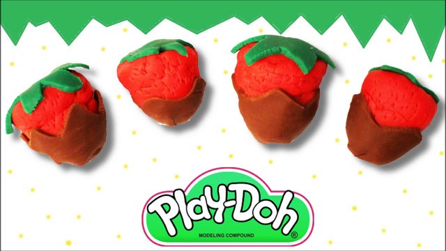 Play Doh Chocolate dipped Strawberries Egg Surprise Spiderman, LalaLoopsy, Peppa Pig, Shopkins