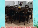 Jofran 7 Piece Counter Height Dining Set in Taylor Brown Cherry