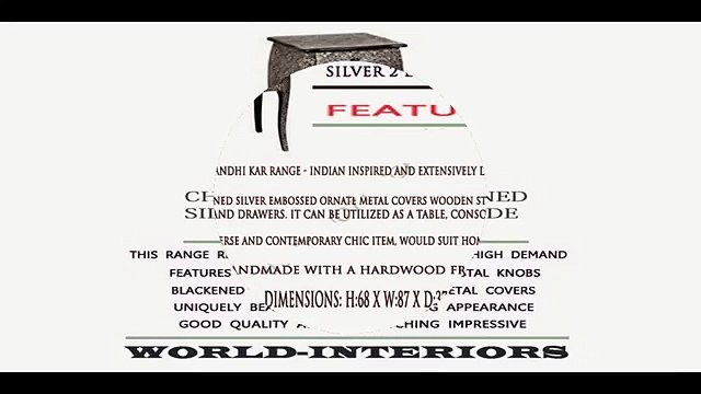 Silver Blackened Home Interior furniture - World Interiors