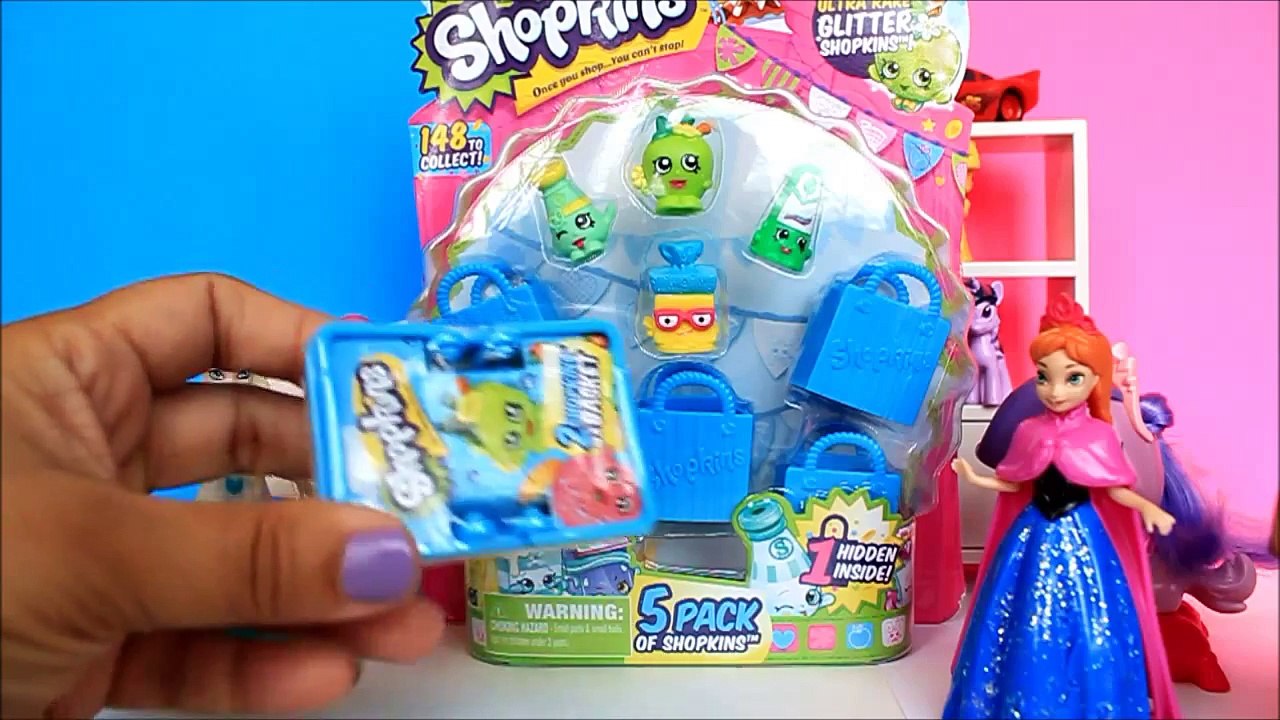 Shopkins 5 PACK Season 1 Opening Review Shopkins Blind Basket Rare Shopkins Frozen Anna and Elsa