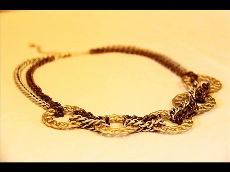 Fashion Women Gold filled Silver Cooper Necklace 5 Hoops