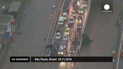 Brazil: heavy rain storm drenches Sao Paulo