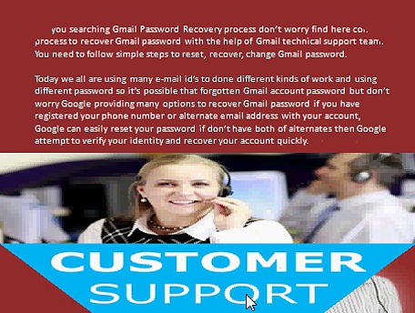 Gmail Password Recovery support