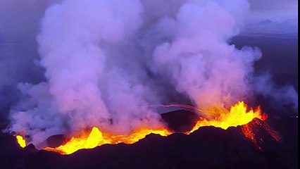Drone derrete a gravar vulcão Bardarbunga em erupção!