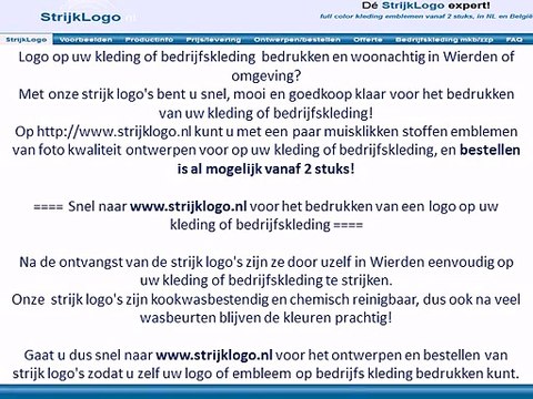 Logo kleding bedrijfskleding bedrukken Wierden