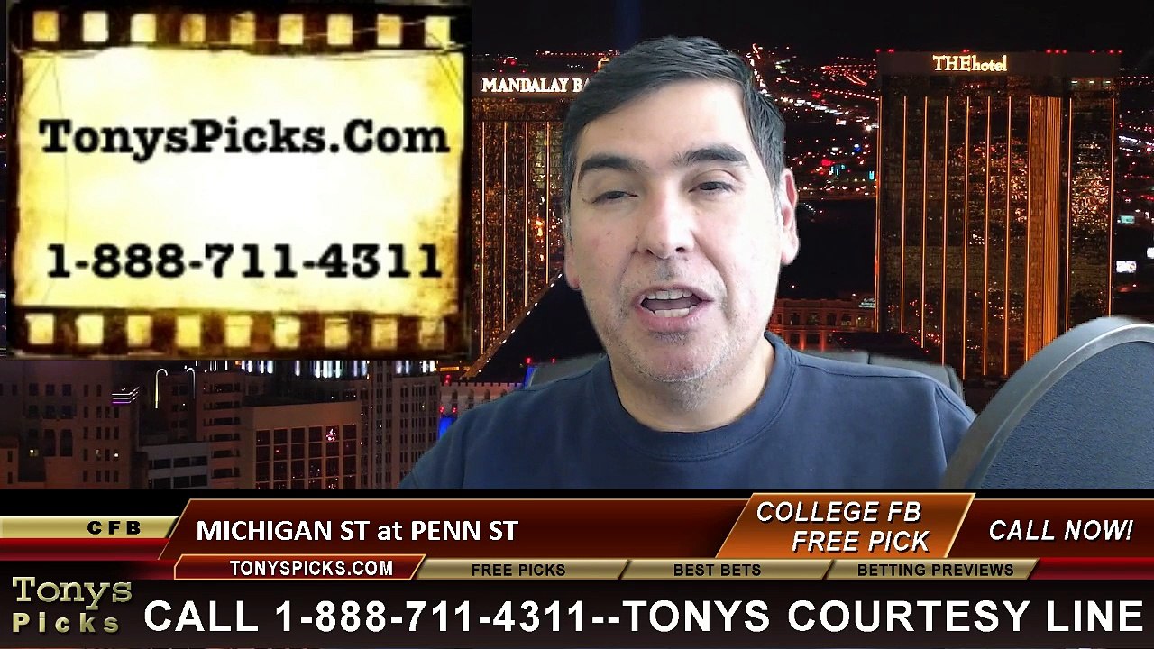 Penn St Nittany Lions vs. Michigan St Spartans Free Pick Prediction NCAA College Football Odds Preview 11-29-2014