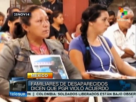 Denuncian familias de normalistas de Ayotzinapa que PGR violó acuerdo