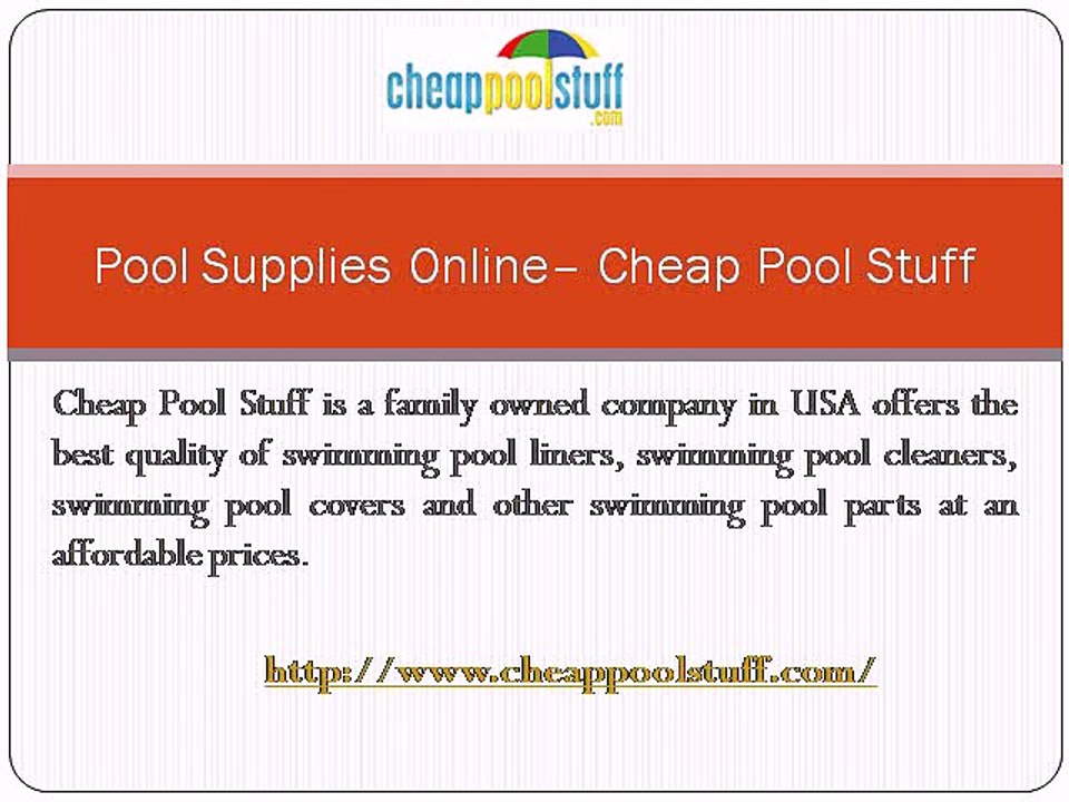 Cheap Pool Stuff - Pool Supplies Online