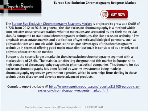 European Size Exclusion Chromatography Reagents Market Forecasts & Analysis by 2018