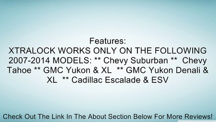 3rd Row Seat Lock For SELECTED GM SUV'S Review