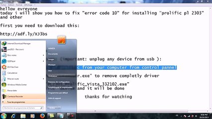 fix error code 10 for prolific pl 2303(working 100%) - YouTube