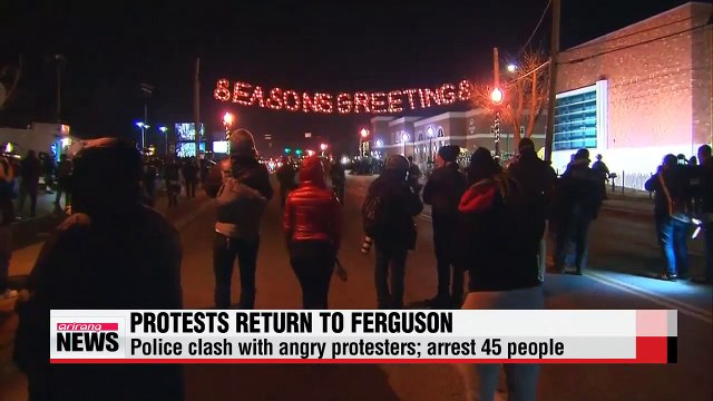 Protests return to Ferguson after National Guard reinforcement