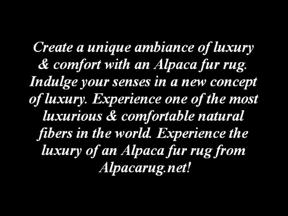 Fur Rug From Alpacarug.net