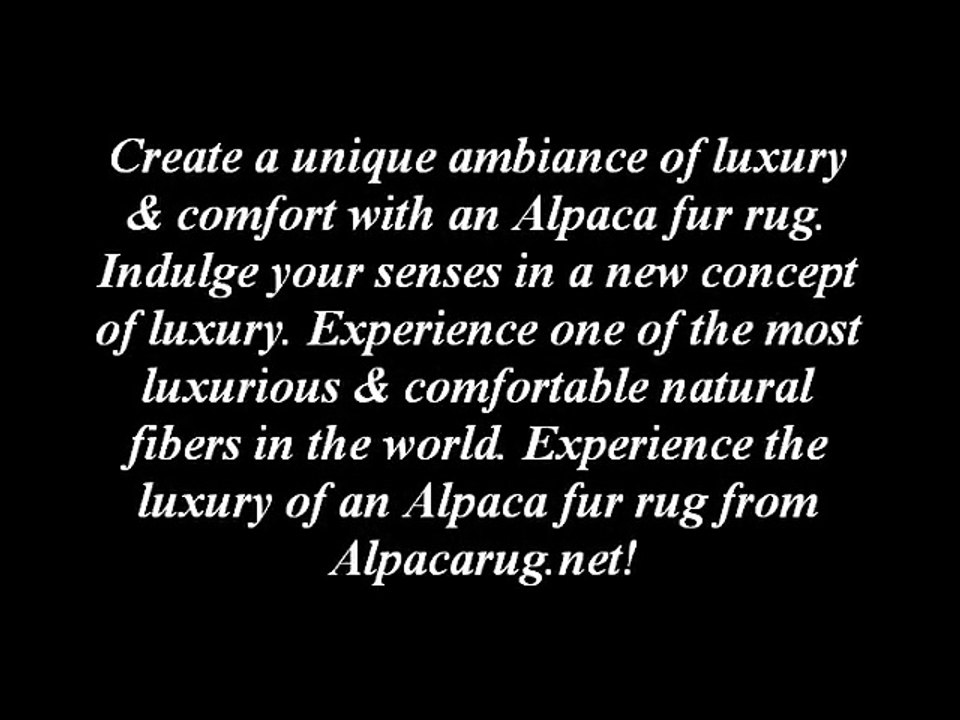 Fur Rugs From Alpacarug.net
