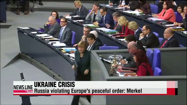 Russia violating Europe's peaceful order: Merkel