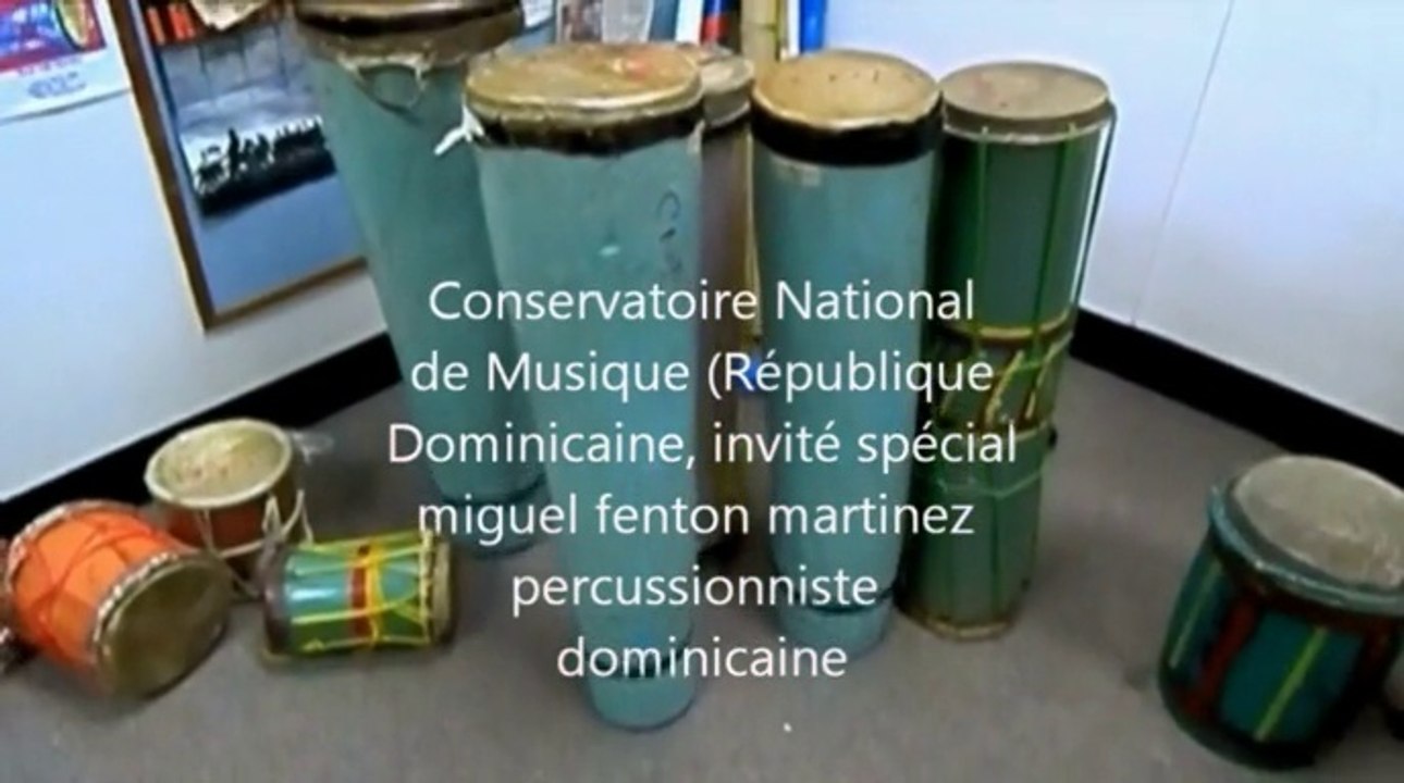 Conservatoire National de Musique République dominicaine.invité spéciale percussionniste   Miguel Fenton martinez.2014 ..