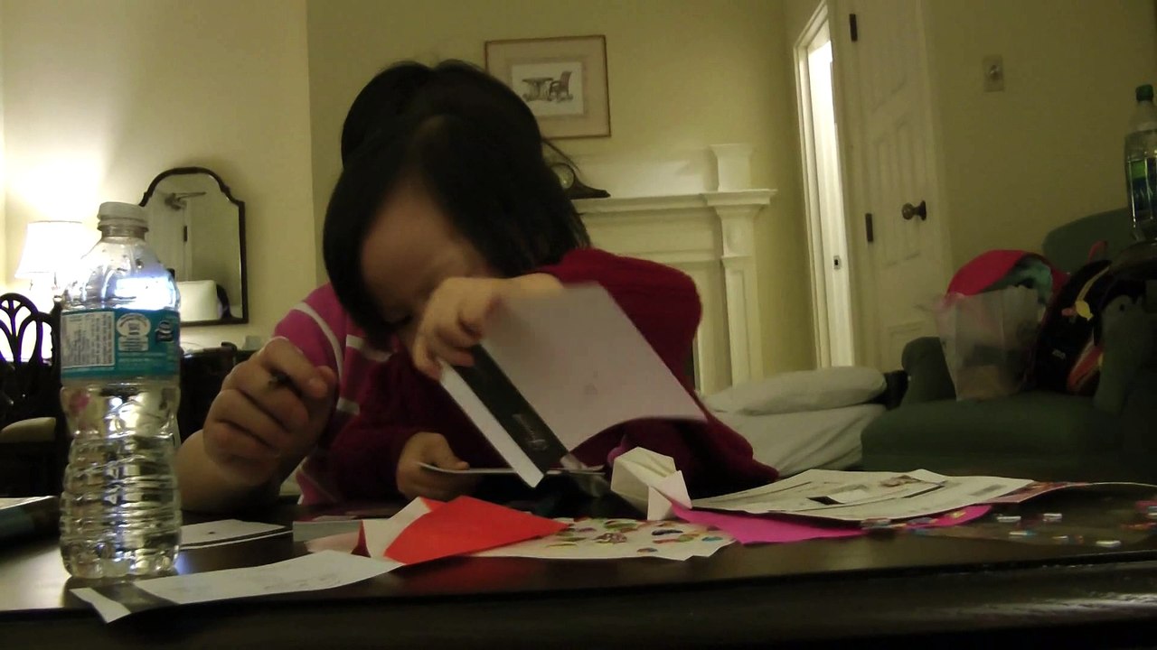 Girl Learning To Use A Pen