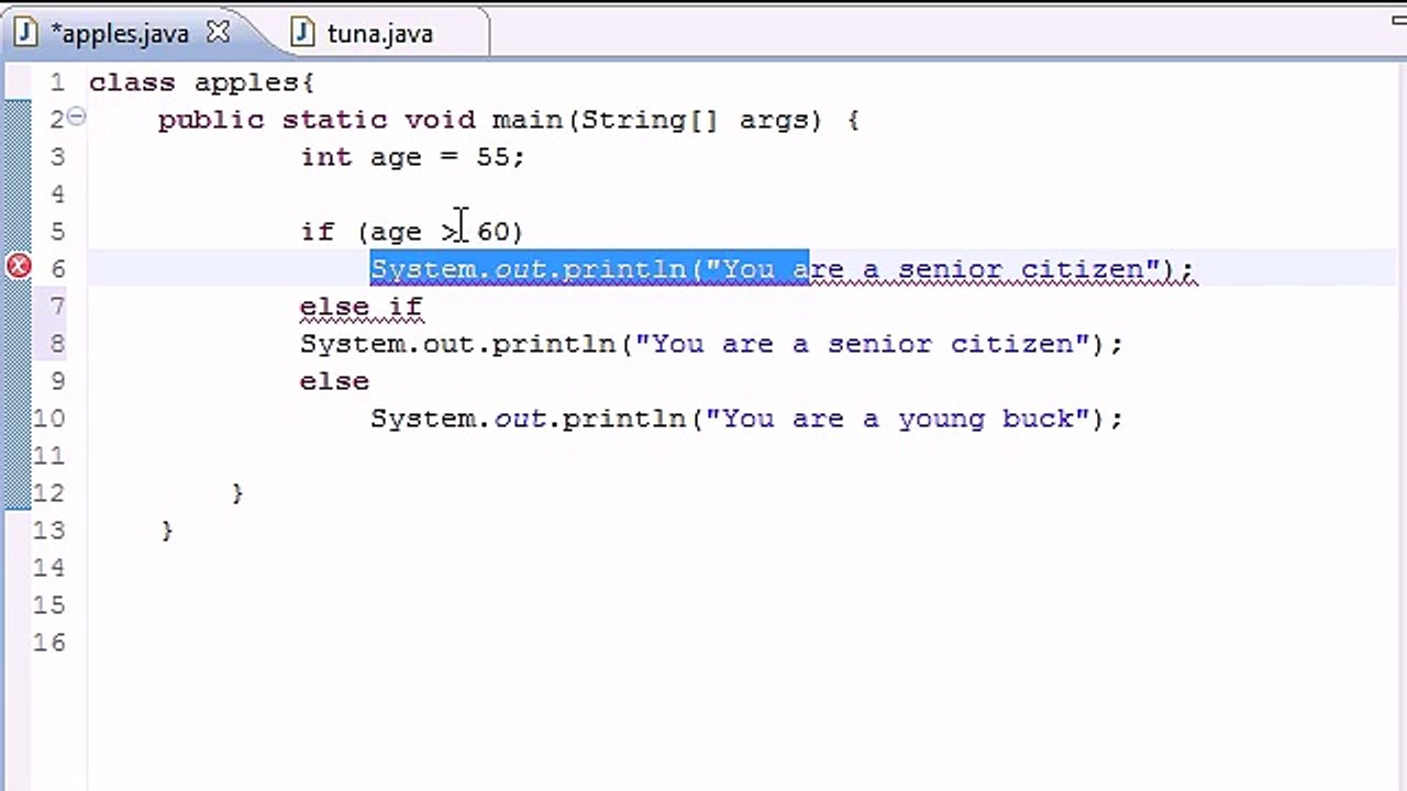 Java Programming Tutorial - 19 - else if Statement