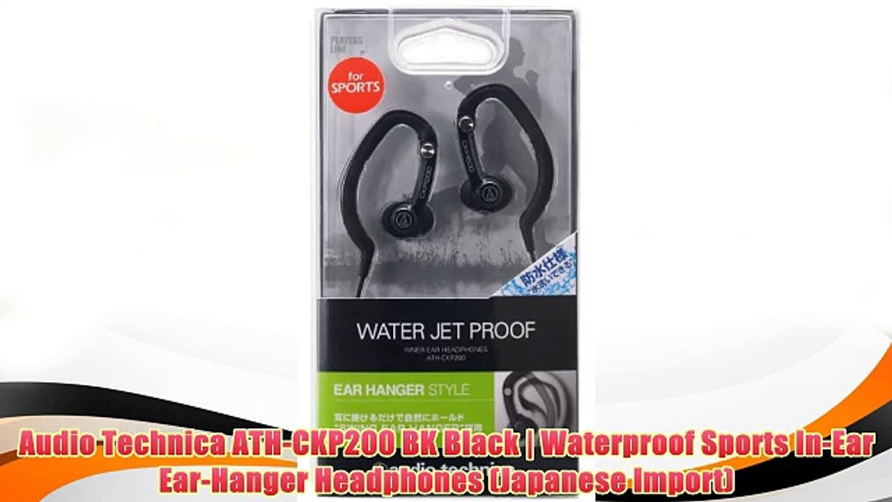 Best buy Audio Technica ATH-CKP200 BK Black | Waterproof Sports In-Ear Ear-Hanger Headphones