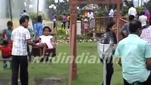 Child Entertainment in the park with His Mother and father