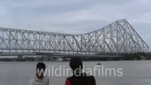 The MajesticHowrah Bridge on River Ganga, Kolkata, Westbengal by wildindiafilms