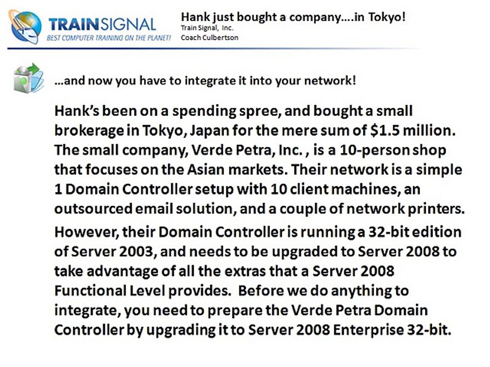 21. Upgrading a Server 2003 Machine to Server 2008